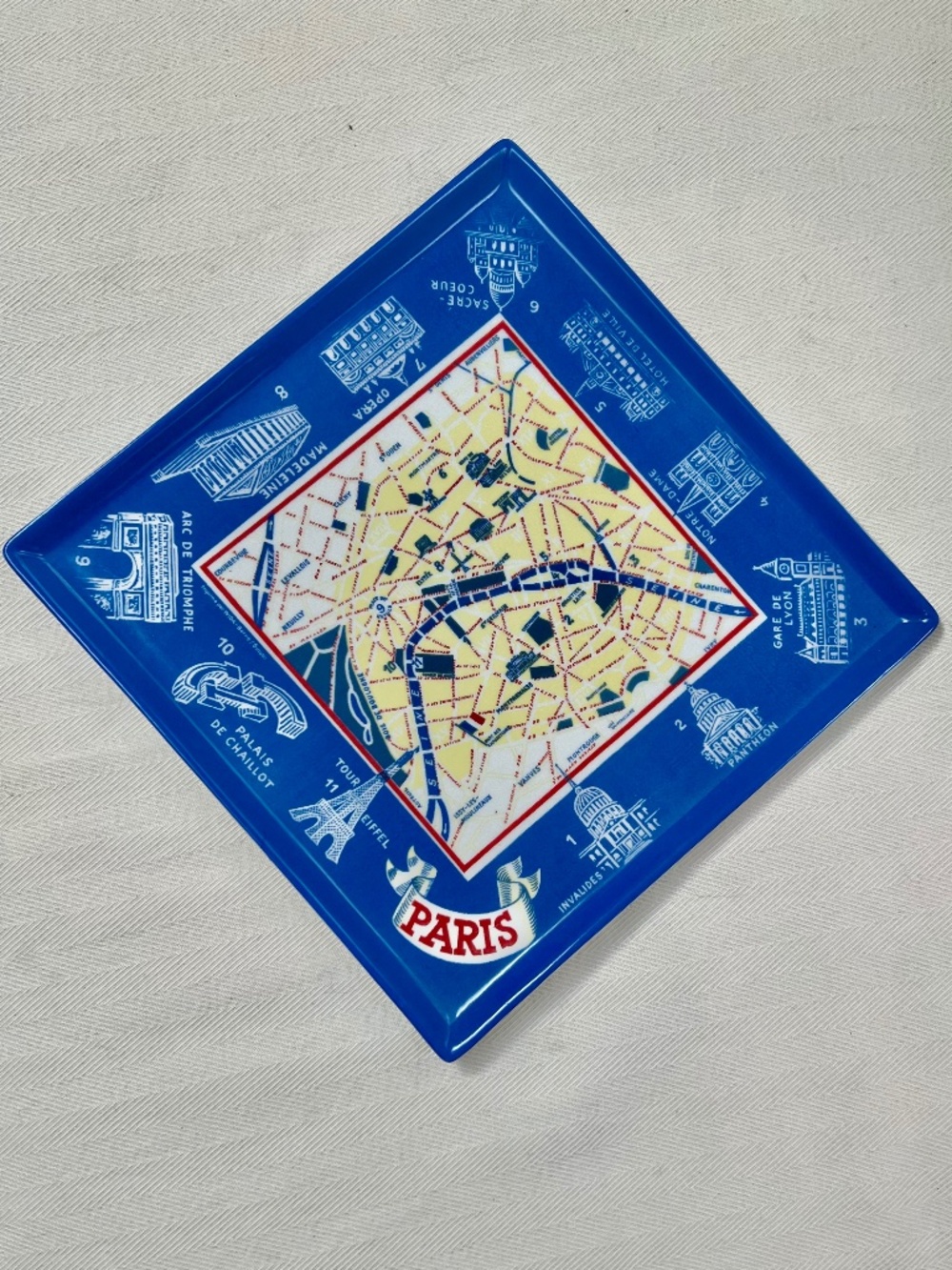 Paris Collectible Plate/Tray “Voyage” By Rosanna